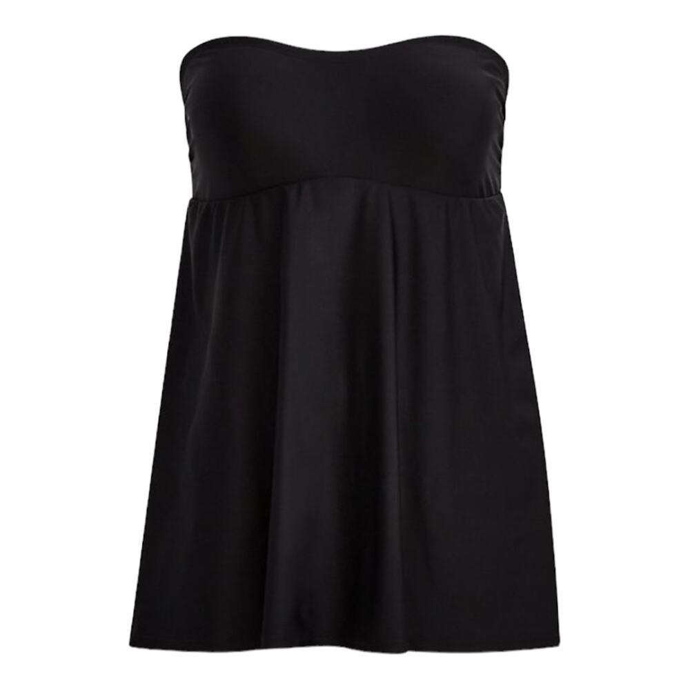 Torrid NWT Wireless Mid Removable Straps Swim Dress With Brief Black Size 0X - Picture 6 of 9
